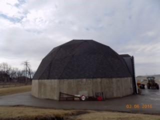 Installing a Roof for the Minooka Salt Dome, Minooka IL After