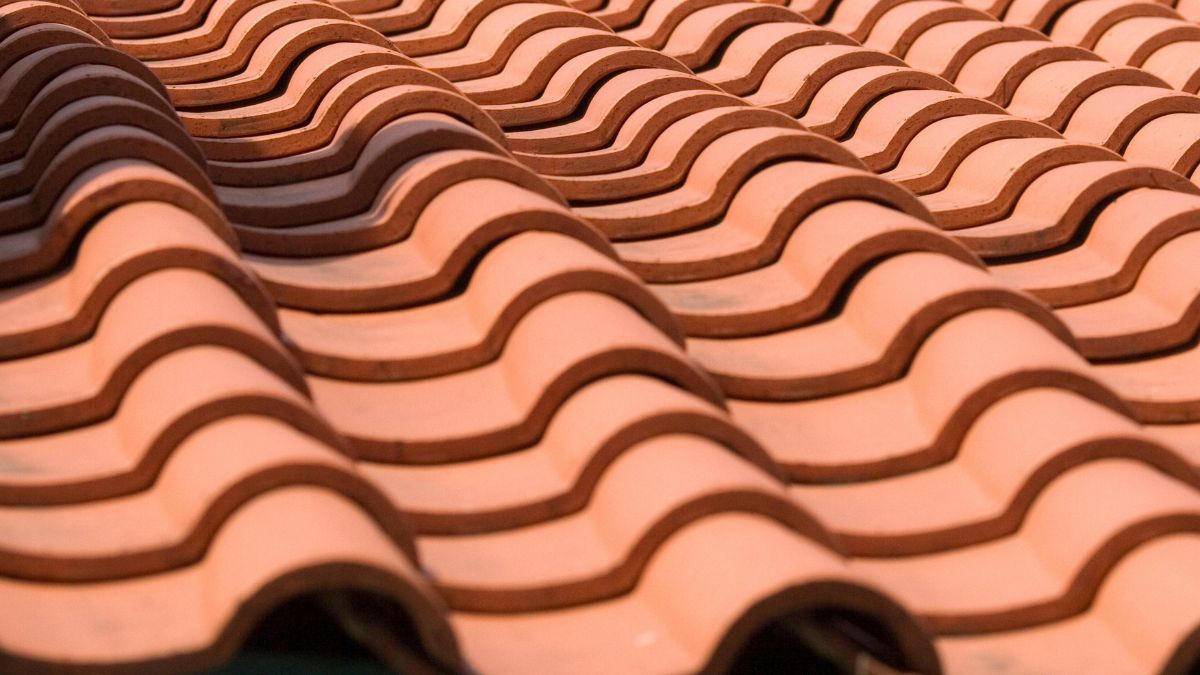 Detailed Close-Up of a Red Tile Roof - Roof Insulation